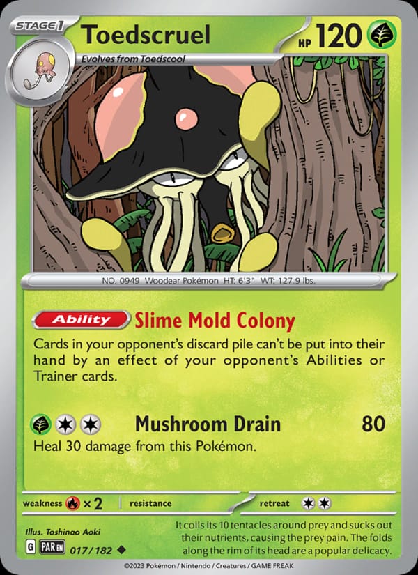 Toedscruel 017/182 Paradox Rift Pokémon card