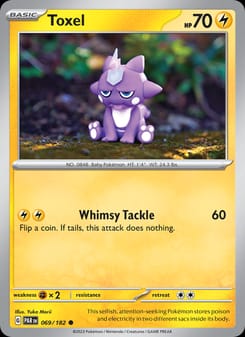Toxel 069/182 Common – Paradox Rift Pokémon card