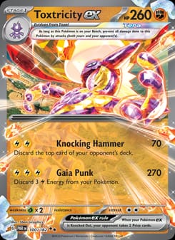 Toxtricity ex 100/182 Double Rare – Paradox Rift Pokémon card