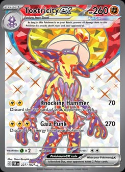 Toxtricity ex 227/182 Ultra Rare – Paradox Rift Pokémon card