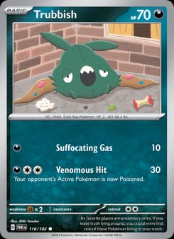 Trubbish 116/182 Common – Paradox Rift Pokémon card