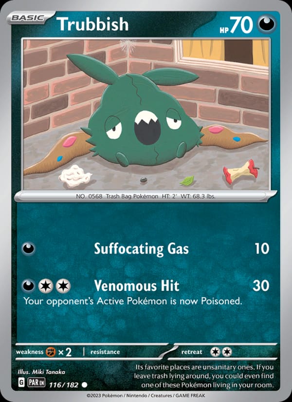 Trubbish 116/182 Paradox Rift Pokémon card