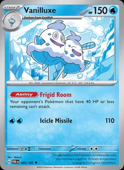 Vanilluxe 045/182 Uncommon – Paradox Rift Pokémon card