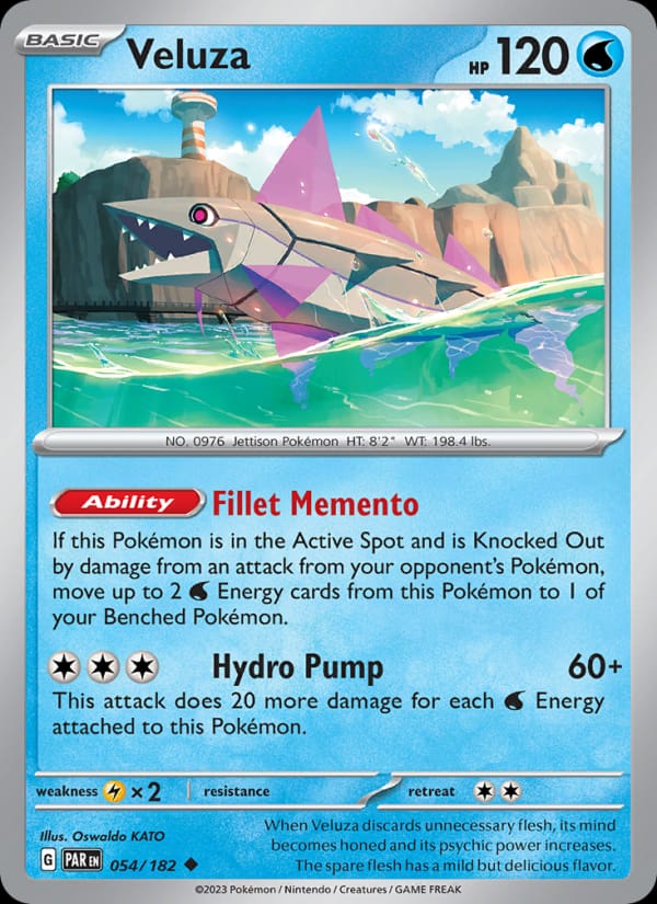 Veluza 054/182 Paradox Rift Pokémon card