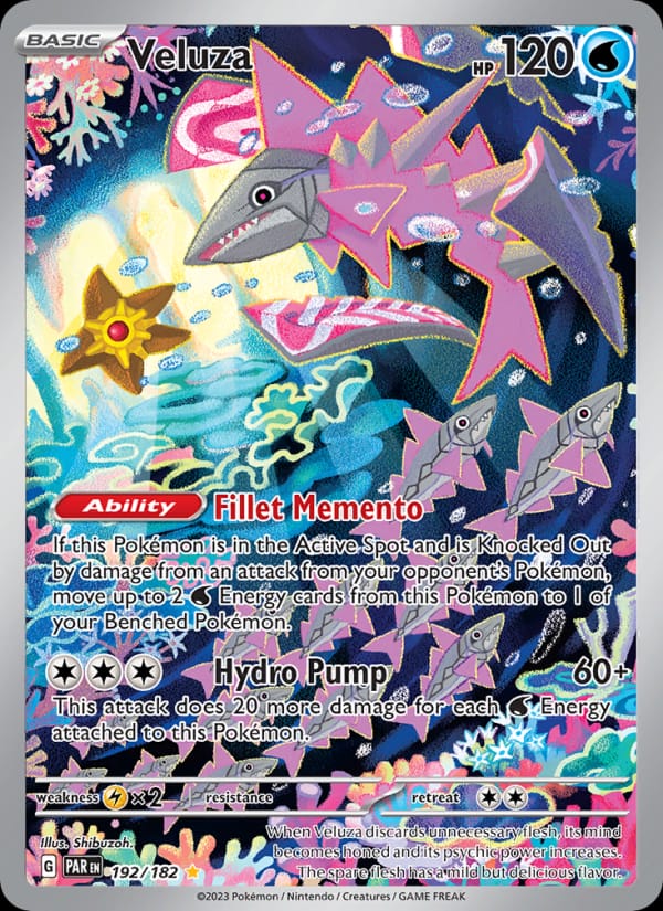 Veluza 192/182 Paradox Rift Pokémon card