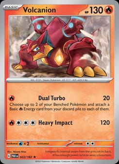 Volcanion 022/182 Rare – Paradox Rift Pokémon card