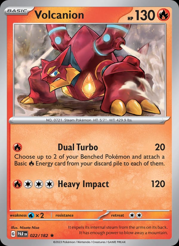 Volcanion 022/182 Paradox Rift Pokémon card