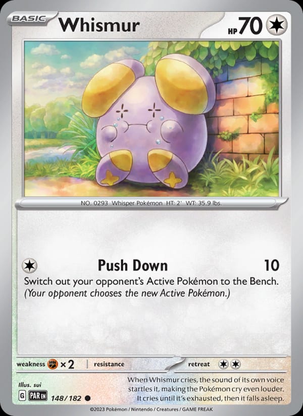 Whismur 148/182 Paradox Rift Pokémon card