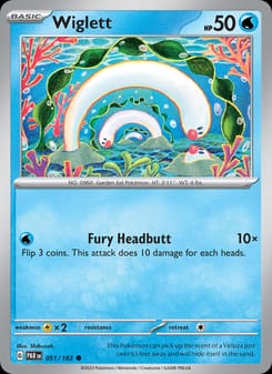 Wiglett 051/182 Common – Paradox Rift Pokémon card