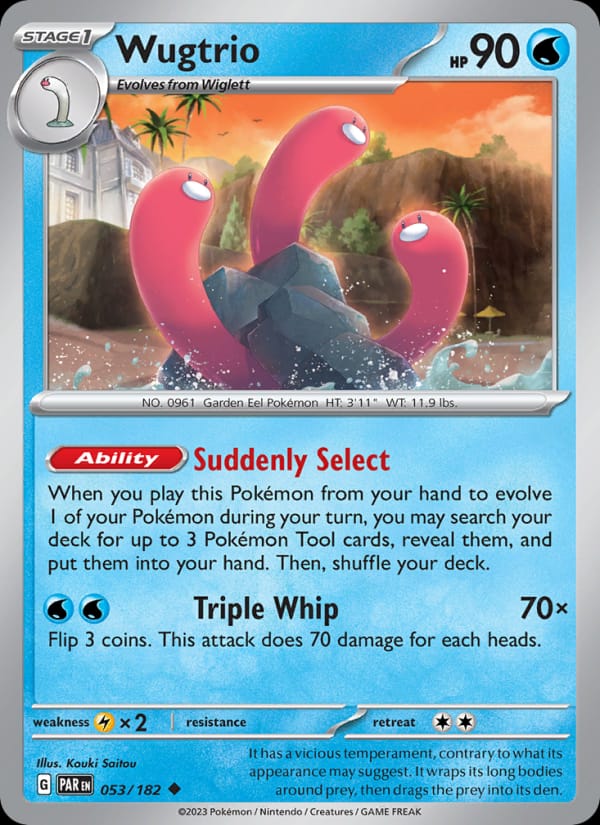 Wugtrio 053/182 Paradox Rift Pokémon card