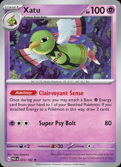 Xatu 072/182 Rare – Paradox Rift Pokémon card