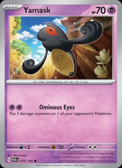 Yamask 075/182 Common – Paradox Rift Pokémon card