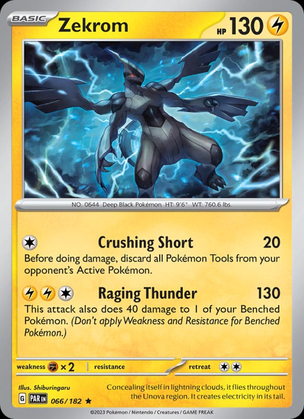 Zekrom 066/182 Paradox Rift Pokémon card