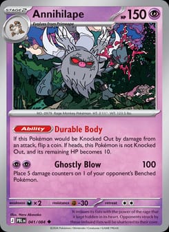 Annihilape 041/084 Uncommon – Pitch Black Pokémon card