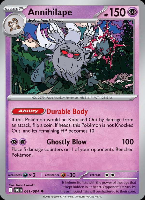 Annihilape 041/084 Pitch Black Pokémon card
