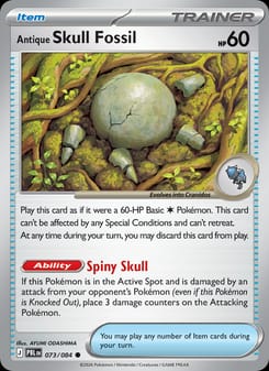 Antique Skull Fossil 073/084 Common – Pitch Black Pokémon card