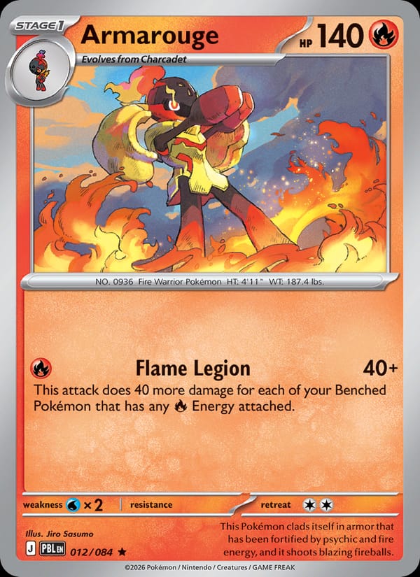 Armarouge 012/084 Pitch Black Pokémon card