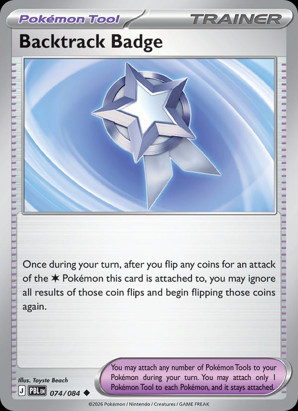 Backtrack Badge 074/084 Pitch Black Pokémon card