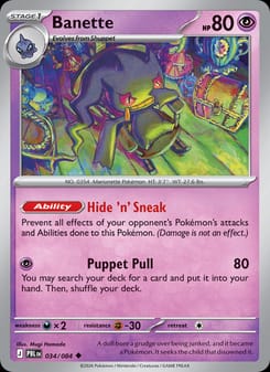 Banette 034/084 Uncommon – Pitch Black Pokémon card