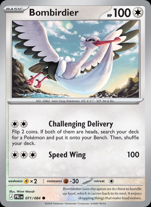 Bombirdier 071/084 Pitch Black Pokémon card