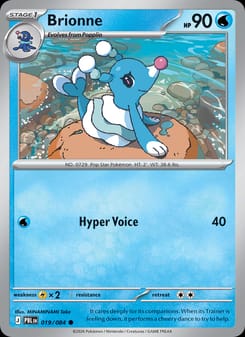 Brionne 019/084 Common – Pitch Black Pokémon card