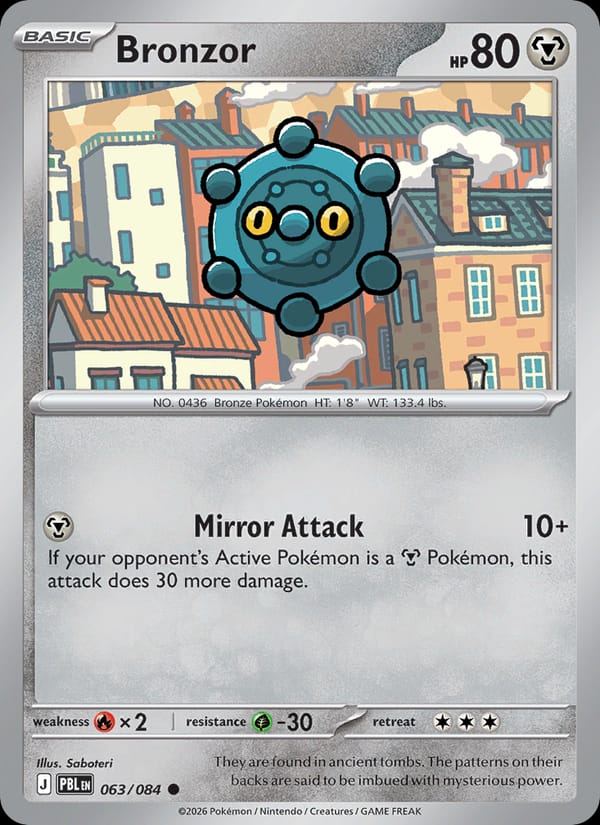 Bronzor 063/084 Pitch Black Pokémon card