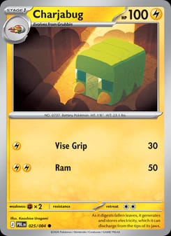 Charjabug 025/084 Common – Pitch Black Pokémon card
