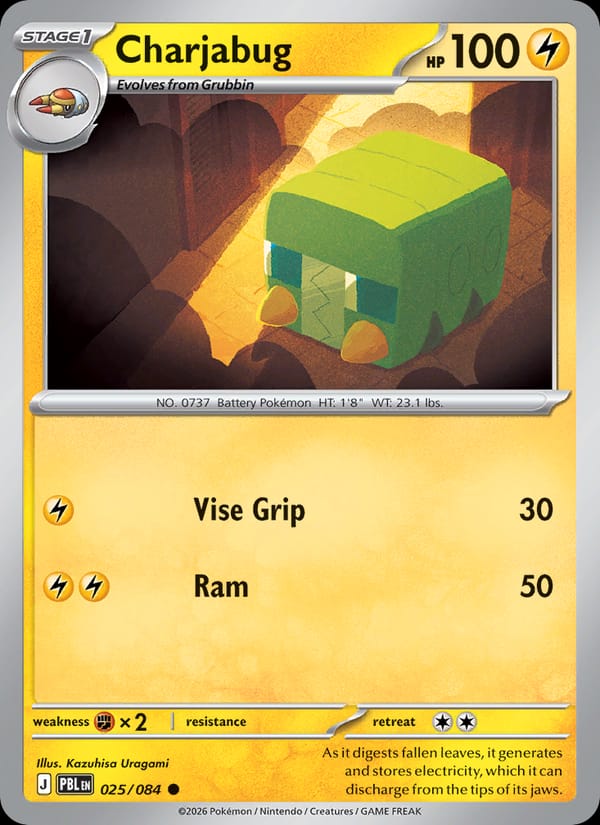 Charjabug 025/084 Pitch Black Pokémon card