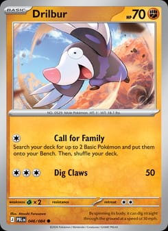Drilbur 046/084 Common – Pitch Black Pokémon card