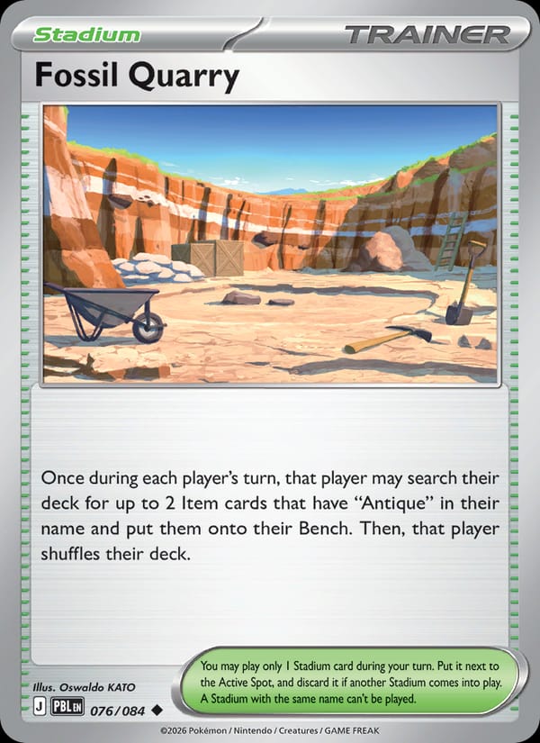Fossil Quarry 076/084 Pitch Black Pokémon card