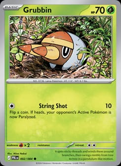Grubbin 002/084 Common – Pitch Black Pokémon card