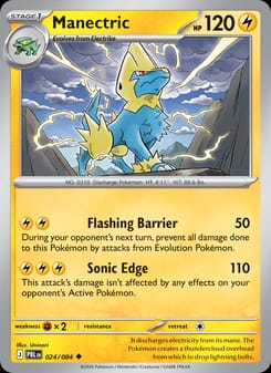 Manectric 024/084 Uncommon – Pitch Black Pokémon card