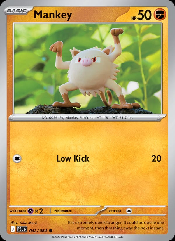 Mankey 042/084 Pitch Black Pokémon card