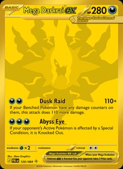 Mega Darkrai ex 120/084 Mega Hyper Rare – Pitch Black Pokémon card
