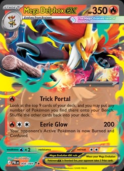 Mega Delphox ex 008/084 Double Rare – Pitch Black Pokémon card