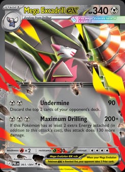 Mega Excadrill ex 065/084 Double Rare – Pitch Black Pokémon card