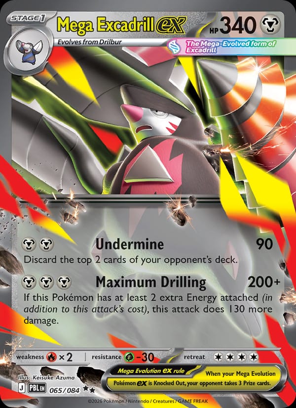 Mega Excadrill ex 065/084 Pitch Black Pokémon card
