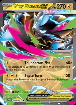 Mega Zeraora ex 027/084 Double Rare – Pitch Black Pokémon card