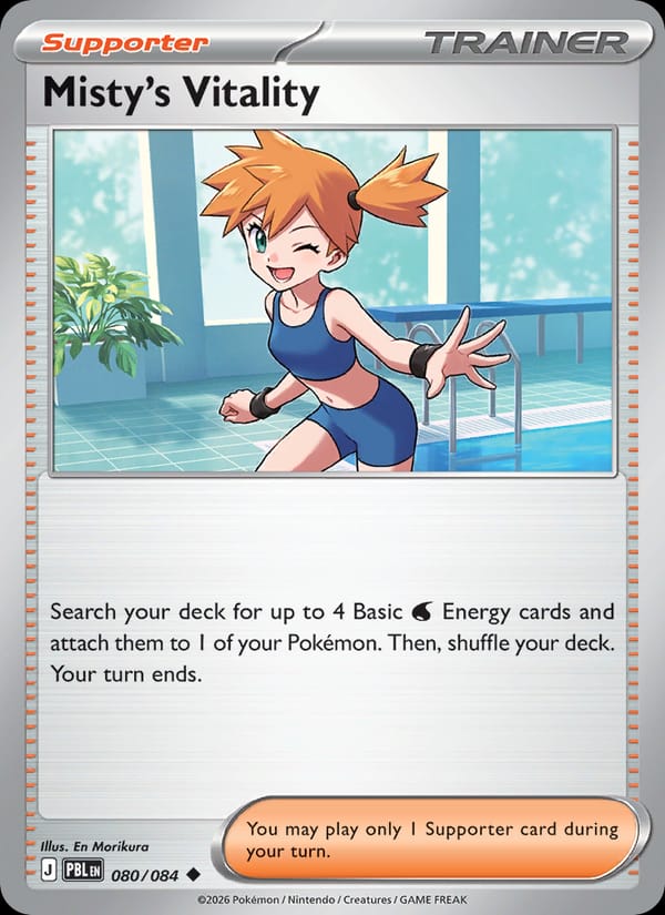 Misty's Vitality 080/084 Pitch Black Pokémon card