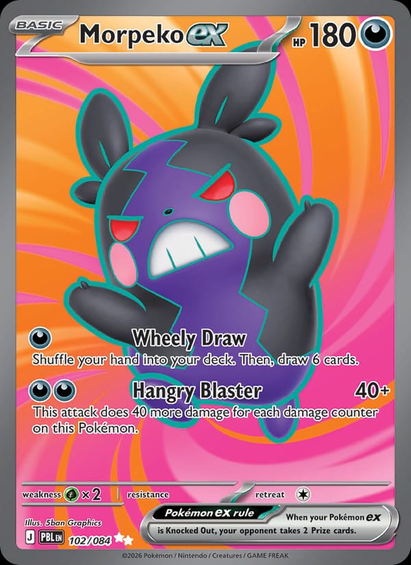 Morpeko ex 102/084 Pitch Black Pokémon card