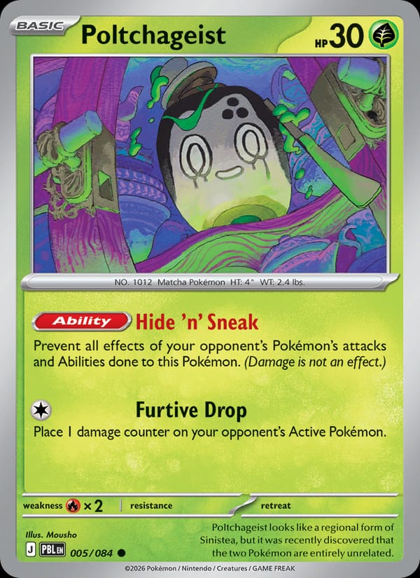 Poltchageist 005/084 Pitch Black Pokémon card