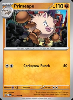 Primeape 043/084 Common – Pitch Black Pokémon card