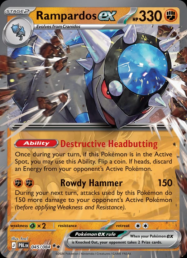 Rampardos ex 045/084 Pitch Black Pokémon card
