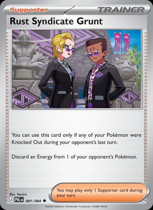 Rust Syndicate Grunt 081/084 Pitch Black Pokémon card