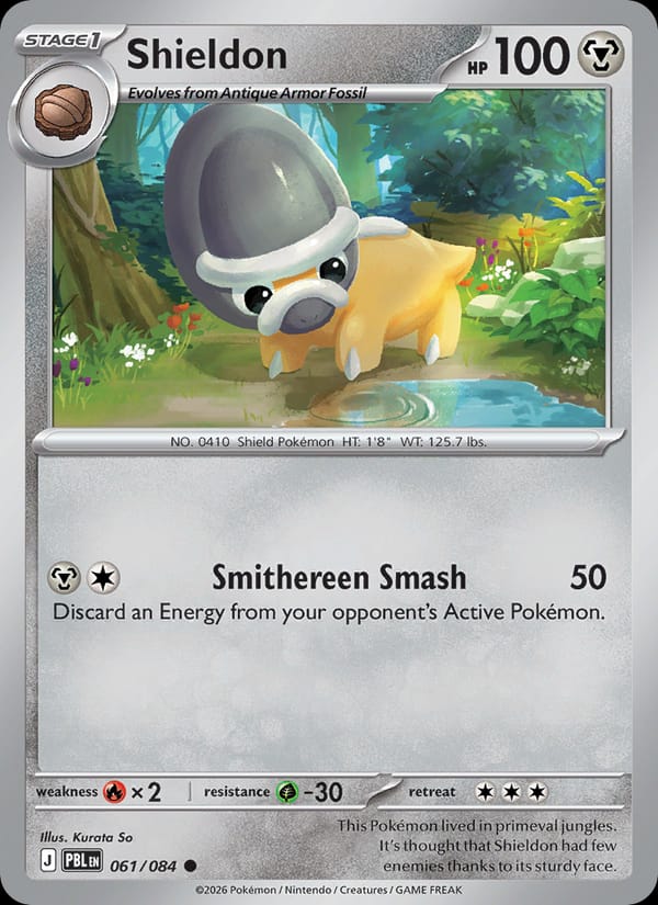 Shieldon 061/084 Pitch Black Pokémon card