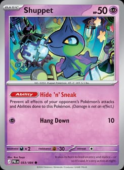 Shuppet 033/084 Common – Pitch Black Pokémon card