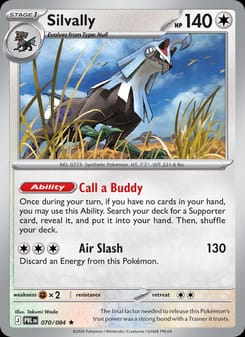 Silvally 070/084 Rare – Pitch Black Pokémon card