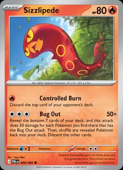 Sizzlipede 009/084 Common – Pitch Black Pokémon card