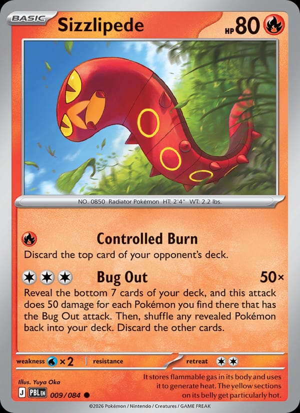 Sizzlipede 009/084 Pitch Black Pokémon card