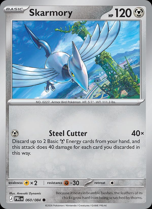 Skarmory 060/084 Pitch Black Pokémon card
